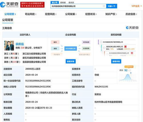 娃哈哈布局电商 斥资2亿元成立电子商务公司